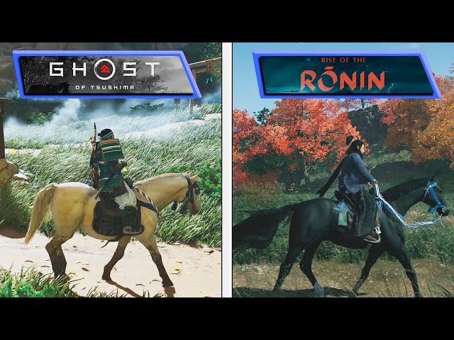 Rise of the Ronin vs Ghost of Tsushima | Graphics , Animations and Details | Graphics Comparison