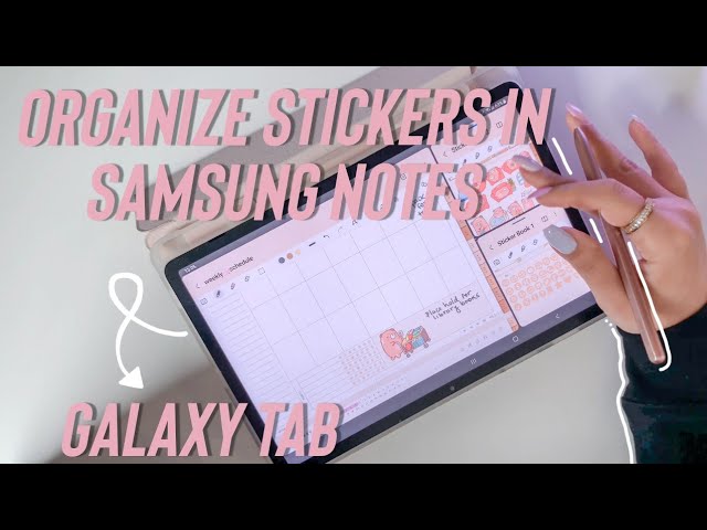 How To Organize Stickers in Samsung Notes 📝 Galaxy Tab S7 🌸for students and digital planners