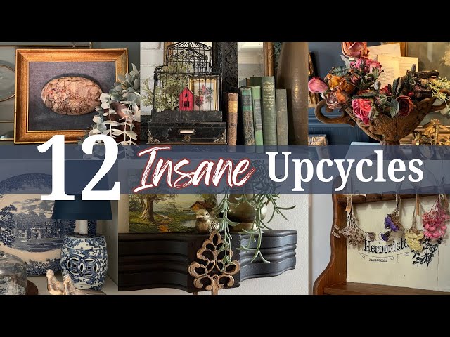 Thrift Store Finds I Upcycled and Repurposed into Insanely Unique Home Decor! 12 Thrift Flips!