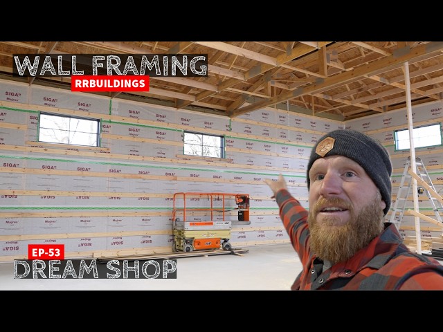 Framing Walls Inside While Weather Is Crummy Outside!