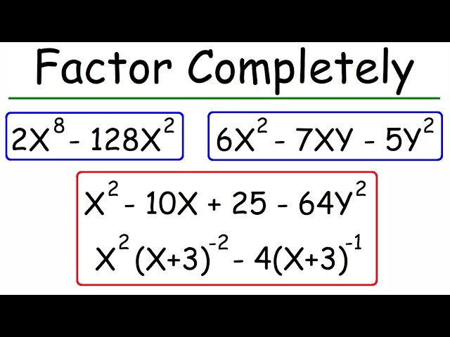 How To Factor Completely | Math