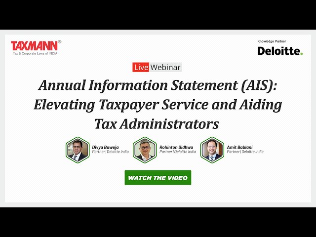 Deloitte X Taxmann's Webinar | Annual Information Statement (AIS)