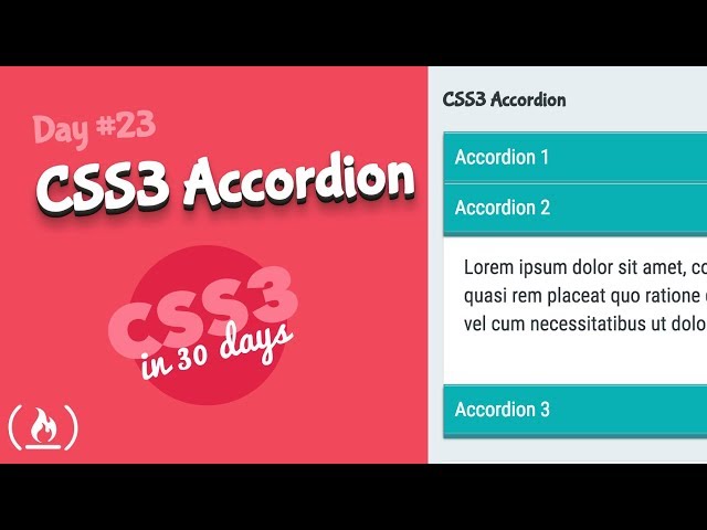 Accordion: CSS Tutorial (Day 23 of CSS3 in 30 Days)