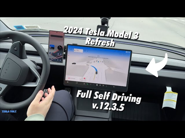Tesla Supervised FSD v12.3.5 With The 2024 Tesla Model 3!