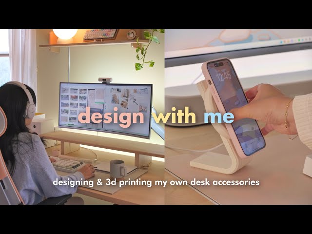 Day In The Life as a Designer | Design & 3D Print Desk Accessories For My Small Business With Me