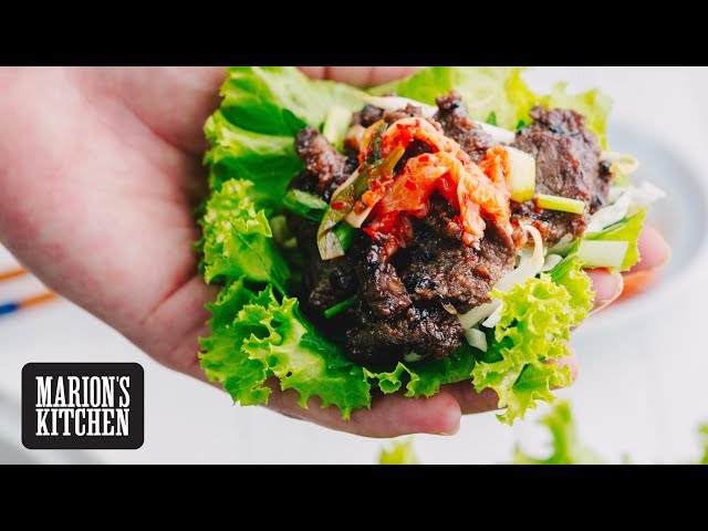 Korean Grilled Beef Lettuce Wraps - Marion's Kitchen