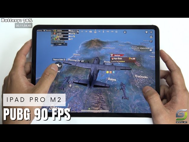 iPad Pro M2 test game PUBG Mobile 90FPS