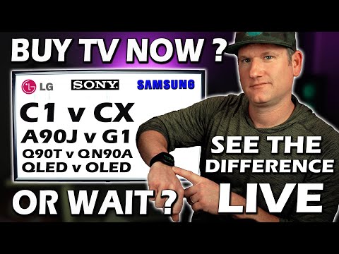 Buy now or wait?  LG C1 v CX, Sony A90J vs LG G1, Samsung QN90A vs Q90T LIVE