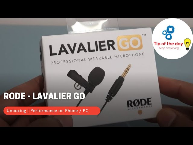 Rode Lavalier Microphone - Unboxing | Performance on phone/PC