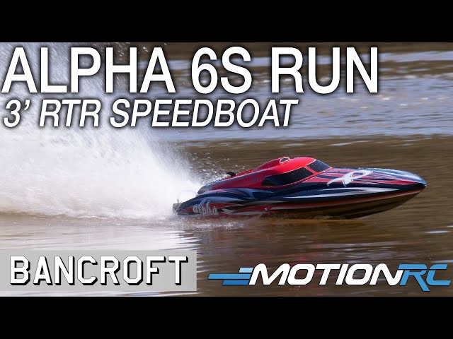 Raw 6S Run of the Bancroft Alpha Extreme Deep V Racer 37.4" RTR Speedboat | Motion RC