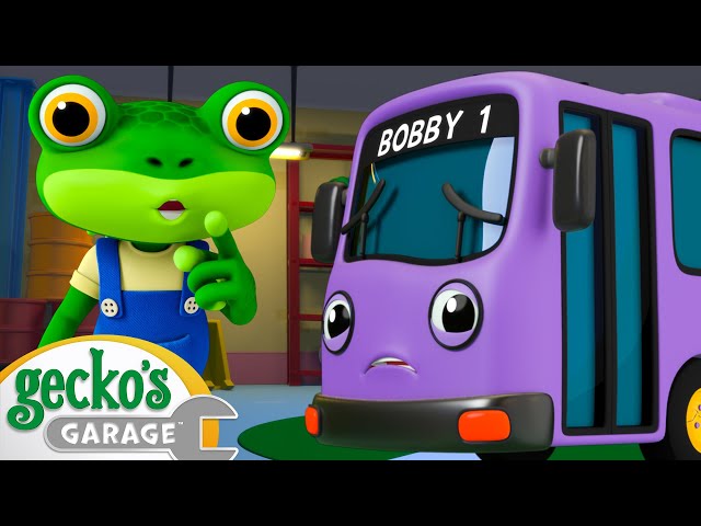 Sneaky Bedtime Tyre Change | Gecko the Mechanic | Vehicle Repair Cartoons | Buses, Trucks and Cars