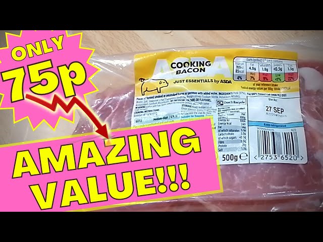 ASDA JUST ESSENTIALS BACON - ONLY 75p - How good can it be ?? | Frugal Eating