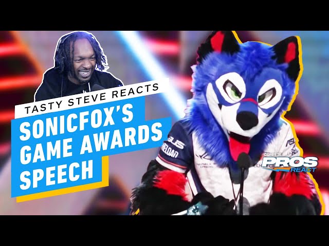 "It needs to be done, it needs to be seen" - Tasty Steve FULL Reaction - SonicFox Game Awards Speech