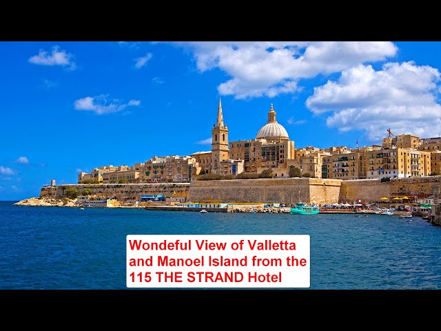 Wonderful View of Valletta and Manoel Island from the 115 THE STRAND Hotel