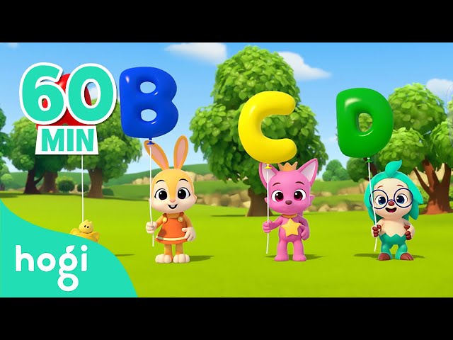 Let's Pop The Alphabet Balloon + ABC Song + More Nursery Rhymes & Kids Songs - Hogi Pinkfong