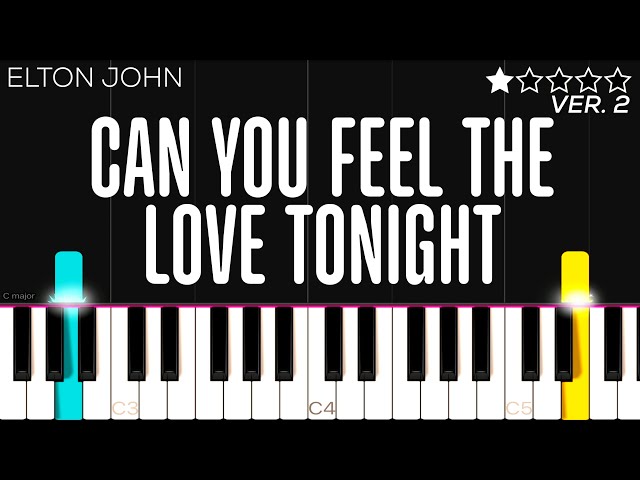 The Lion King - Can You Feel The Love Tonight | EASY Piano Tutorial