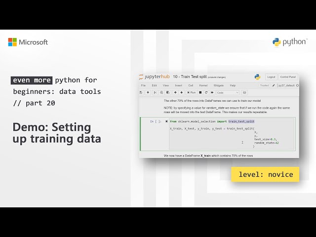 Demo: Setting up training data | Even More Python for Beginners - Data Tools [20 of 31]