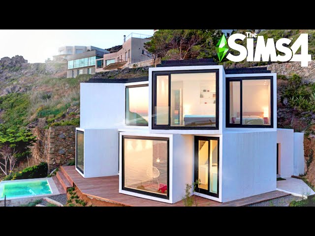 ULTRA MODERN CUBE MANSION ~ Curb Appeal Recreation: Sims 4 Speed Build