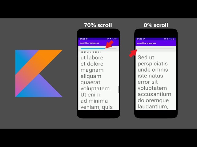 How to create a Scroll View with a Progress Bar in Android Studio (Kotlin 2020)