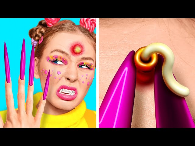 Extreme Makeover For a Girl With LONG NAILS! Beauty Struggles and Relatable Girly Situations