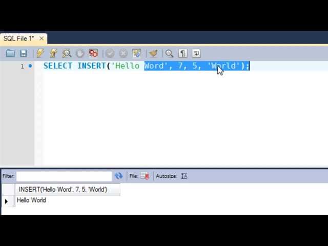 SQL Tutorial - 42: The LENGTH() & INSERT() Functions
