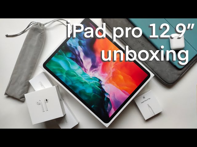 iPad PRO 12.9" Unboxing + Apple Pencil 2 & Accessories + Procreate first impression 👽