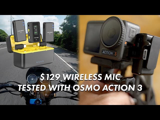 FULAIM X5 Wireless Mic: Motovlogging Test with DJI Osmo Action 3