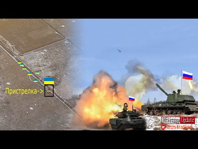 crazy action !! The moment Russian Tanks and Artillery hit enemy hideouts