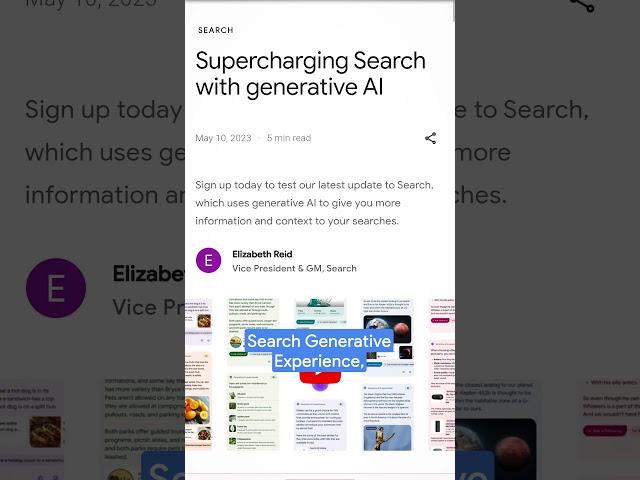Integrating generative AI in Google Search