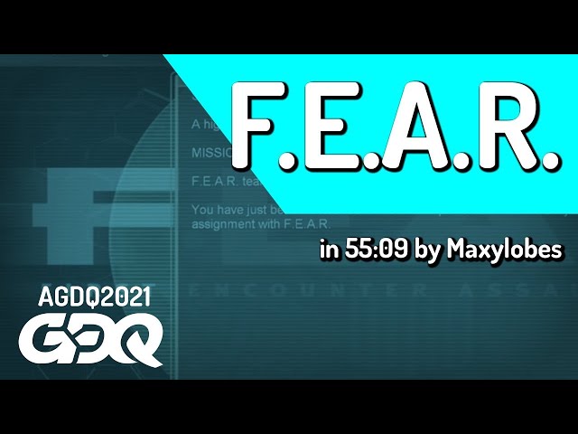 F.E.A.R. by Maxylobes in 55:09 - Awesome Games Done Quick 2021 Online