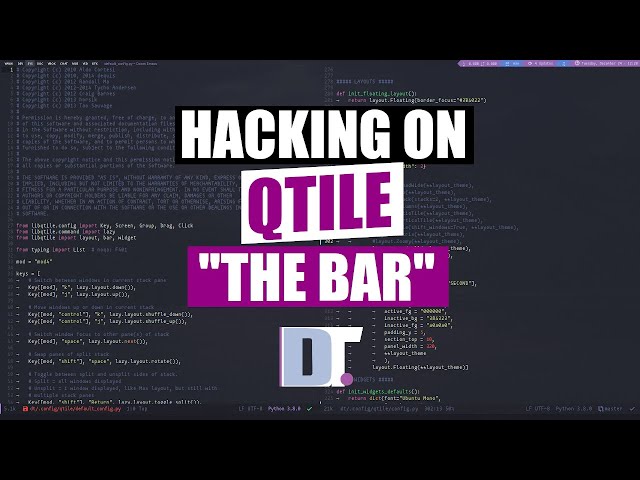 Configuring The Bar In Qtile
