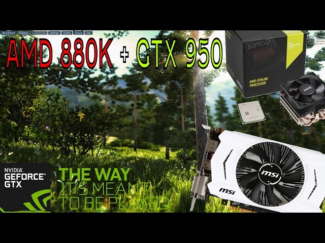 AMD 880K Overclocked @ 4.5ghz + GTX 950 Unigine Valley Benchmark 1080p