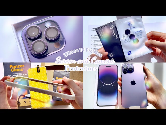  iPhone14 Pro Max💜Unboxing&Installing Screen and Camera Protectors🌻IMOS SAPPHIRE PANZERGLASS