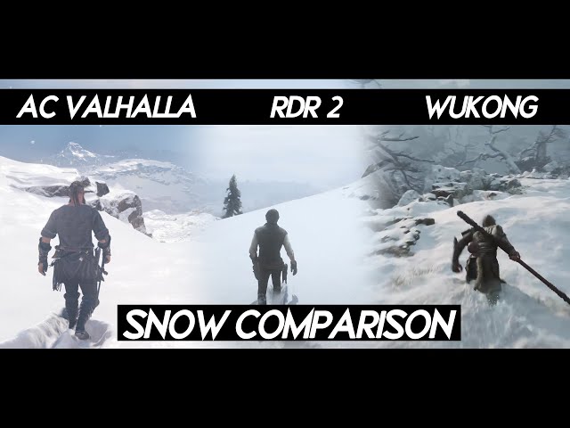 Black Myth: Wukong "SNOW COMPARISON" VS RDR 2 VS AC Valhalla | Which game looks better ?