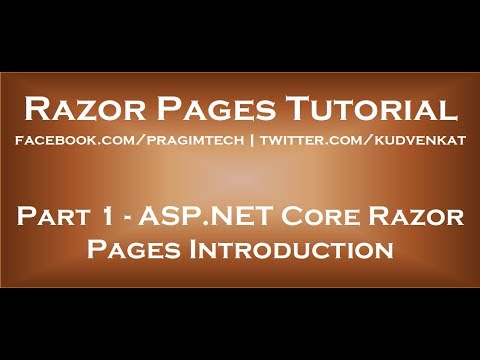 ASP.NET core razor pages tutorial