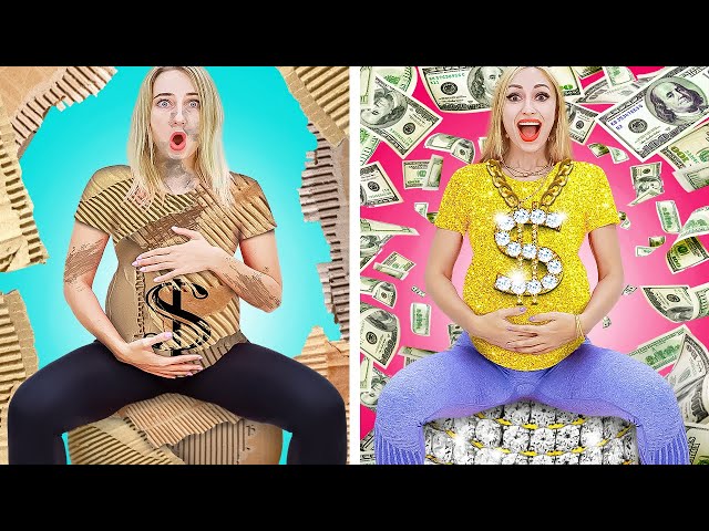 RICH VS BROKE PREGNANT SITUATIONS | RICH VS POOR COUPLE FUNNY SITUATIONS