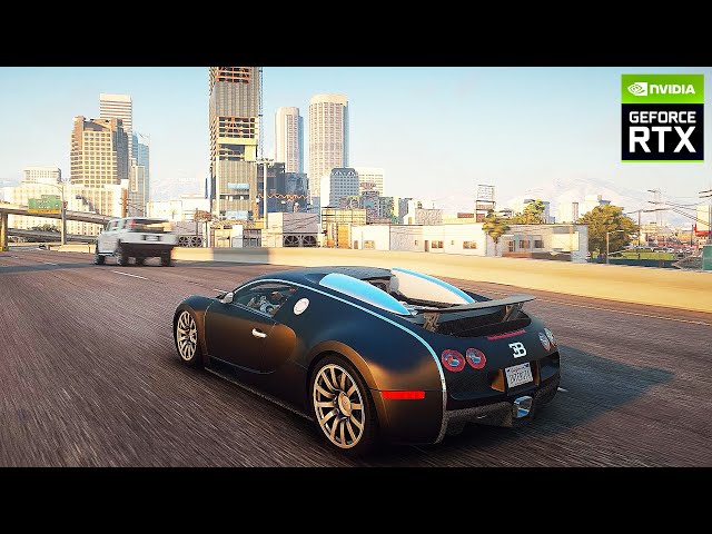 ► GTA 5 4K Ultra Graphics MODS ✪ Bugatti Veyron BRUTAL SOUND! 🔥 GTA V on GeForce RTX™ 3090