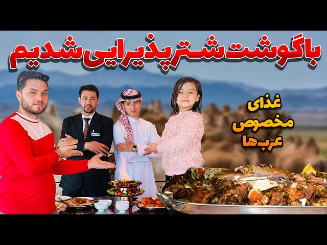 معرفی غذاهای عربی و خوردن گوشت شتر | Introducing Arabic food and eating camel meat