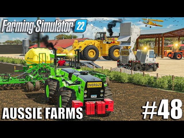 Seeding GRASS PASTURE with CASE STEIGER | Aussie Farms #48 | Farming Simulator 22