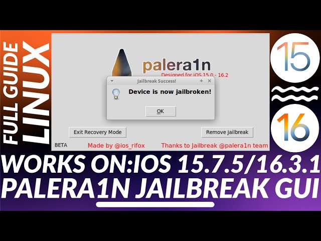 How to install Palera1n GUI Linux & Jailbreak iOS 16/iOS 15 | Checkm8 Jailbreak | Full Guide | 2023