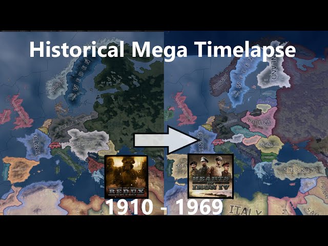 "Historical" Mega Timelapse 1910 - 1969 Hoi4 timlapse