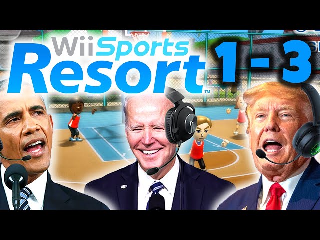 US Presidents Play Wii Sports Resort Basketball 1-3