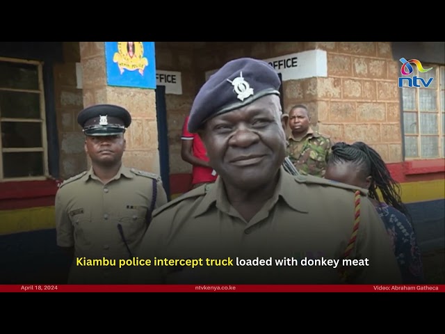 Kiambu police intercept truck loaded with donkey meat