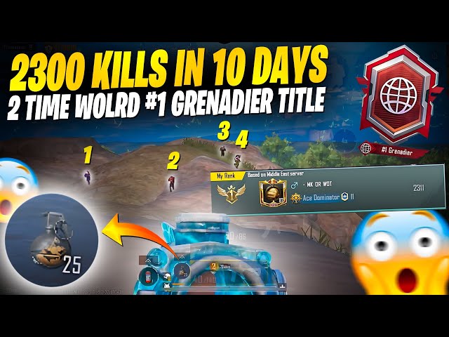 World #1 Grenadier In 10 Days 😍 | 2300 Kills With Grenades | MK Gaming