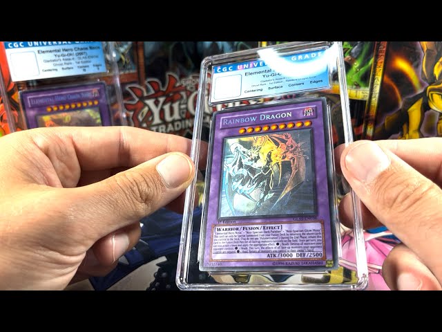 Grading my RARE Ghost Misprints!! Rainbow Dragon TAEV and GLAS!! Epic Yugioh Cards!