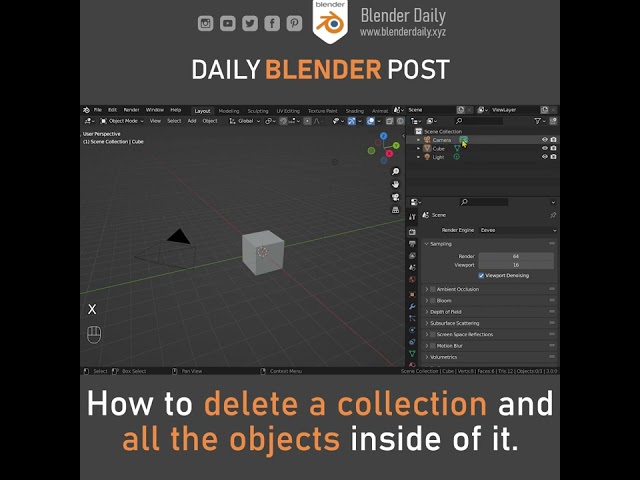 How to delete a collection and all the objects inside of it in Blender
