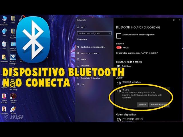 MEU DISPOSITIVO BLUETOOTH NÃO CONECTA WINDOWS 10 #bluetooth #conecta