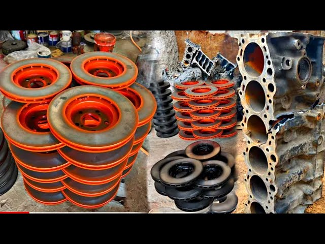 We Breake Engine Block And Make A Car Disc Brake plate || Manufacturing Process of Disc Brake plate