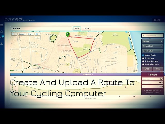Create And Upload A Route To A Cycling Computer