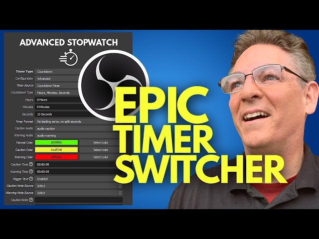OBS Stopwatch & Countdown Timer - Advanced Time Triggers